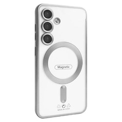 Чехол (накладка) Samsung Galaxy S26 / Galaxy S26 Pro, Metallic Full Camera, MagSafe, Silver Matte, Серебряный