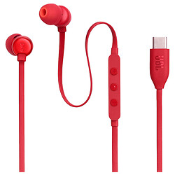 Гарнітура JBL Tune 310C, З мікрофоном, Червоний