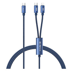 USB кабель Remax CB33 Aucora Apple iPhone SE 2022 / iPhone 14 Pro Max / iPhone 14 Plus / iPhone 14 Pro / iPhone 14 / iPhone 13 Pro / iPhone 13 Mini / iPhone 13 / iPhone 13 Pro Max / iPhone 12 Mini / iPhone 12 Pro Max, Lightning, 1.2 м., Синий