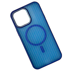 Чехол (накладка) Apple iPhone 15 Pro, Wavy Pattern Matte, MagSafe, Синий