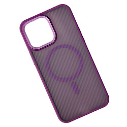 Чехол (накладка) Apple iPhone 16, Wavy Pattern Matte, MagSafe, Фиолетовый