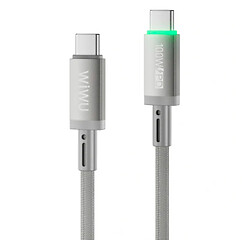 USB кабель Wiwu MagLink, Type-C, 1.0 м., Серый