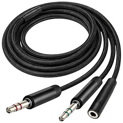 AUX кабель ColorWay CW-AD-J2MJ, 1.0 м., 3.5 мм., Чорний