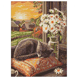 Алмазна мозаїка "Котячий сон", 30х40 см, Ідейка