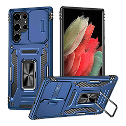 Чехол (накладка) Samsung S918 Galaxy S23 Ultra, Epik Camshield Army Ring, Navy, Синий