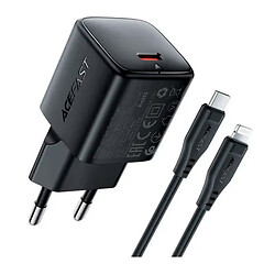 СЗУ Acefast A118 Apple iPhone SE 2022 / iPhone 14 Pro Max / iPhone 14 Plus / iPhone 14 Pro / iPhone 14 / iPhone 13 Pro / iPhone 13 Mini / iPhone 13 / iPhone 13 Pro Max / iPhone 12 Mini / iPhone 12 Pro Max / iPhone 12 Pro, З кабелем, Lightning, Чорний