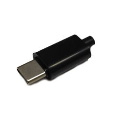Вилка USB Type-C 16pin на кабель черная CN-70-06