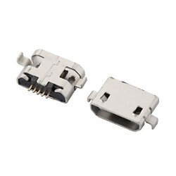 Гніздо Micro USB B 5pin SMT в проріз на платі 1мм