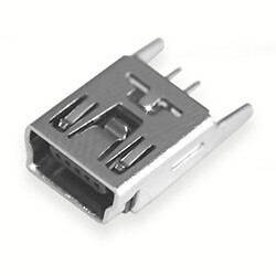 Гнездо Mini USB B 5pin DIP прямое