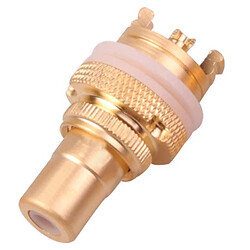 Гнездо RCA HM-489 Gold белое