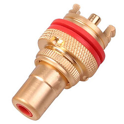 Гнездо RCA HM-489 Gold красное