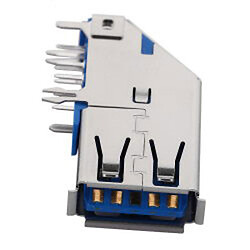 Гніздо USB 3.0-AF-90 на плату угловое USB-78