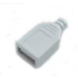 Гніздо USB тип A на кабель в корпусі біле тип1
