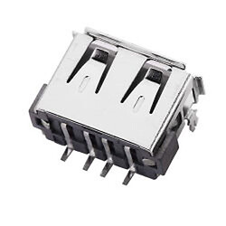 Гнездо USB-AF short body 10mm H=6.3mm USB-38