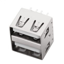 Гнездо USB-AF двойное прямое H=10.5mm USB-26