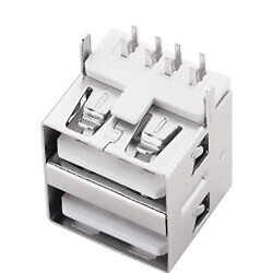 Гнездо USB-AF двойное угловое USB-28