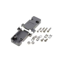 Корпус разъема H 9 (для 9 PIN) D-SUB серый