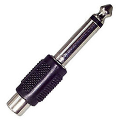 Переходник HH1020, 6.35mm to RCA Jack, plastic, mono