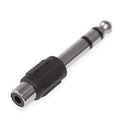 Переходник HH1021, 6.35mm to RCA Jack "Plastic" stereo