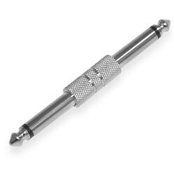 Перехідник HH1113, 6.35mm to 6.35mm, metal, mono