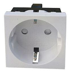 Розетка сетевая D-01-45H h=1.5mm 16A 250V White