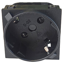Розетка сетевая D-02-42 h=1.75mm16A 250V Black