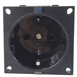 Розетка сетевая RG-02-50 wiht hole h=4-4.5mm 16A 250V Black