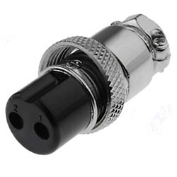 Роз'єм G16 MIC 322 F кріплення на кабель, 2 контакти