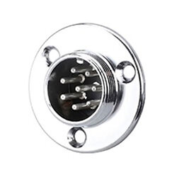 Разъем GX20 8pin M фланец на корпус