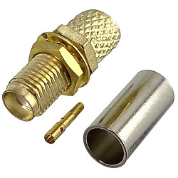 Разъем SMA-KY-5-11T female на кабель RG6 LMR300