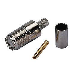 Роз'єм ВЧ mini UHF female на кабель RG58
