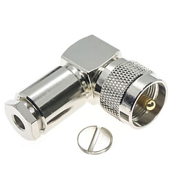 Роз'єм ВЧ PL259 UHF male кутовий 90°на кабель RG58