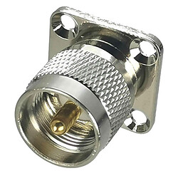 Разъем PL259 UHF male на корпус фланец 25*25мм