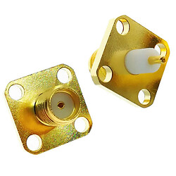Разъем SMA-KFD4 female на корпус фланец 13*13мм