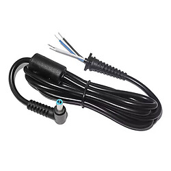 Штекер угловой с кабелем 4.5/3.0+pin 0.4mm2+0.15mm2 1.2m черный