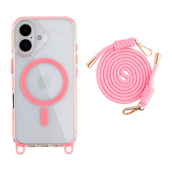 Чехол (накладка) Apple iPhone 17 Air, Lanyard, MagSafe, Розовый