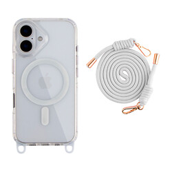 Чохол (накладка) Apple iPhone 17 Air, Lanyard, MagSafe, Білий
