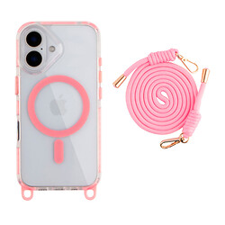 Чехол (накладка) Apple iPhone 17, Lanyard, MagSafe, Розовый