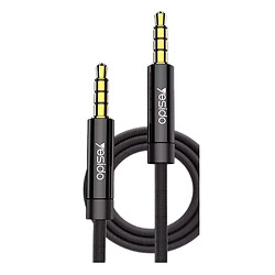 AUX кабель Yesido YAU14, 1.0 м., 3.5 мм., Черный