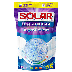 Отбеливатель для тканей кислородный Solar OxyPRO White, 200 г