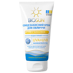 Крем для лица солнцезащитный водостойкий BIOSUN, коэнзимы Q10, SPF60, 50 мл