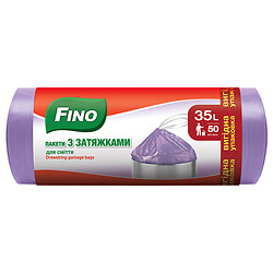 Пакеты для мусора FINO Стандартные с затяжкой, 35 л, 50 шт/рул.