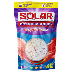 Пятновыводитель для тканей кислородный Solar OxyPRO Color, 200 г