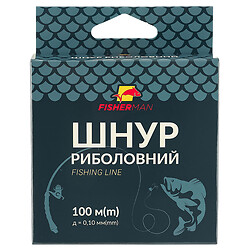 Шнур риболовний Fisherman, d=0,1 мм, 100 м