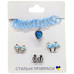 Набор аксессуаров для девочек, серьги, пакет, Mic