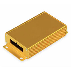 Корпус алюмінієвий 100*66*27MM aluminum case GOLD кутова заглушка