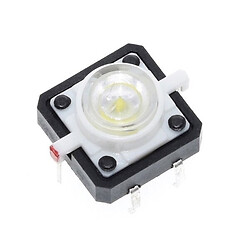 Кнопка тактова TACT 12x12-7.3 White LED