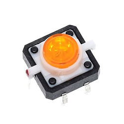 Кнопка тактовая TACT 12x12-7.3 Yellow LED