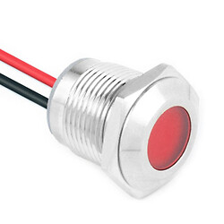 Індикатор антивандальний HS16F-LED/L/N/3-48V/GREEN