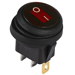 Переключатель клавишный KCD1-101N-6 ON-OFF RED 3pin IP65